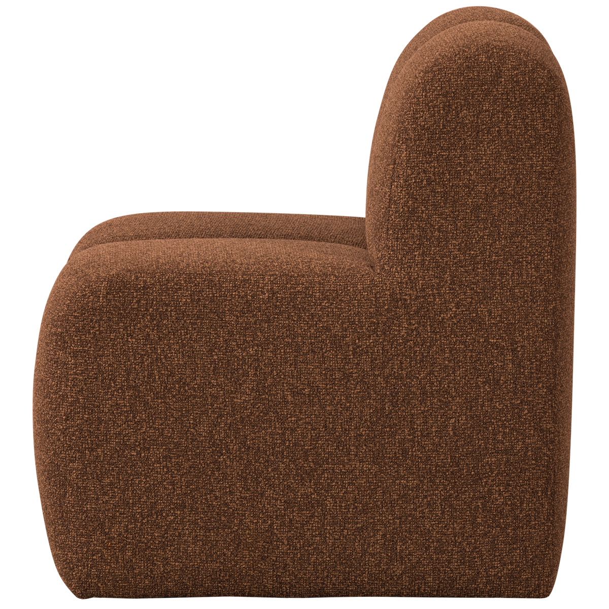 MOJO ESSBANK 84CM MIT RÜCKENLEHNE BOUCLE ROSTBRAUN MELIERT