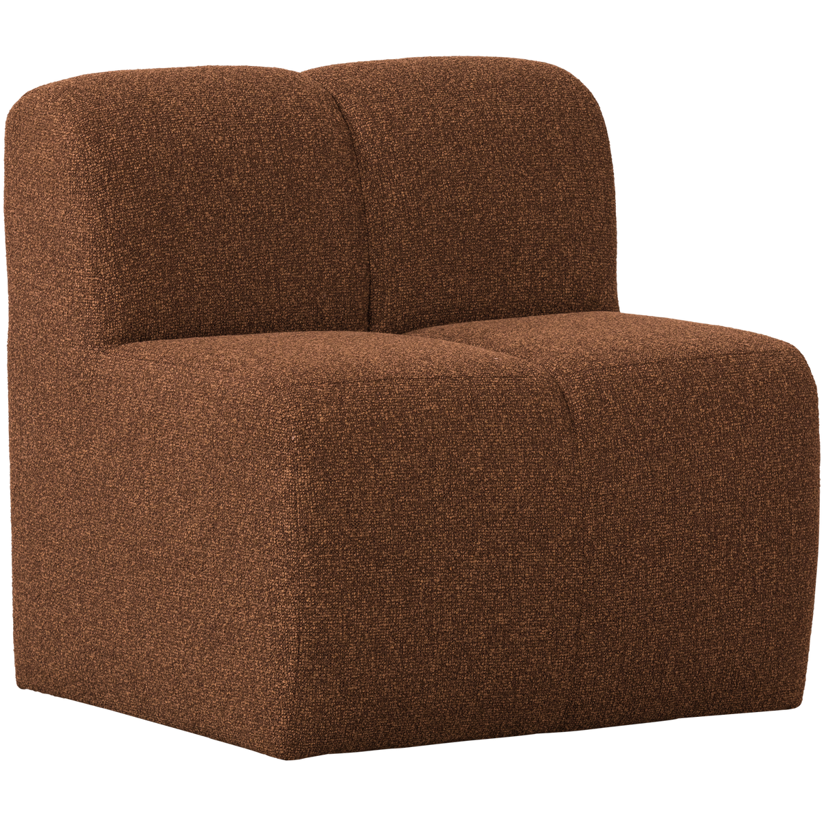 MOJO ESSBANK 84CM MIT RÜCKENLEHNE BOUCLE ROSTBRAUN MELIERT