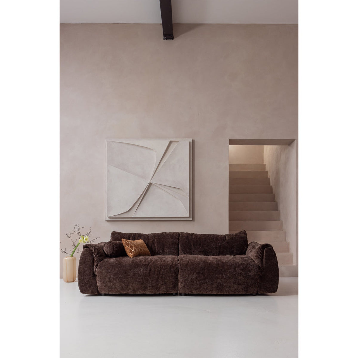 BAGGY 2-SITZER RECHTS 3D CHENILLE DUNKELBRAUN