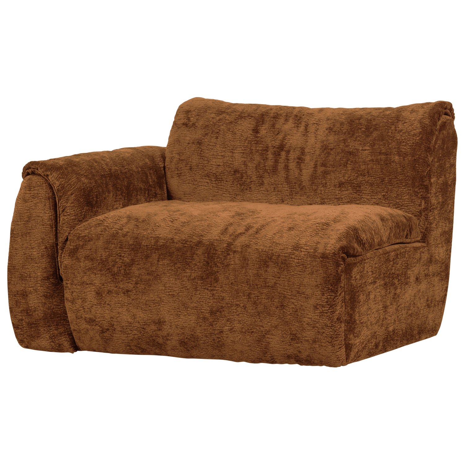 BAGGY 1-SITZER ELEMENT ARM LINKS 3D CHENILLE MITTELBRAUN