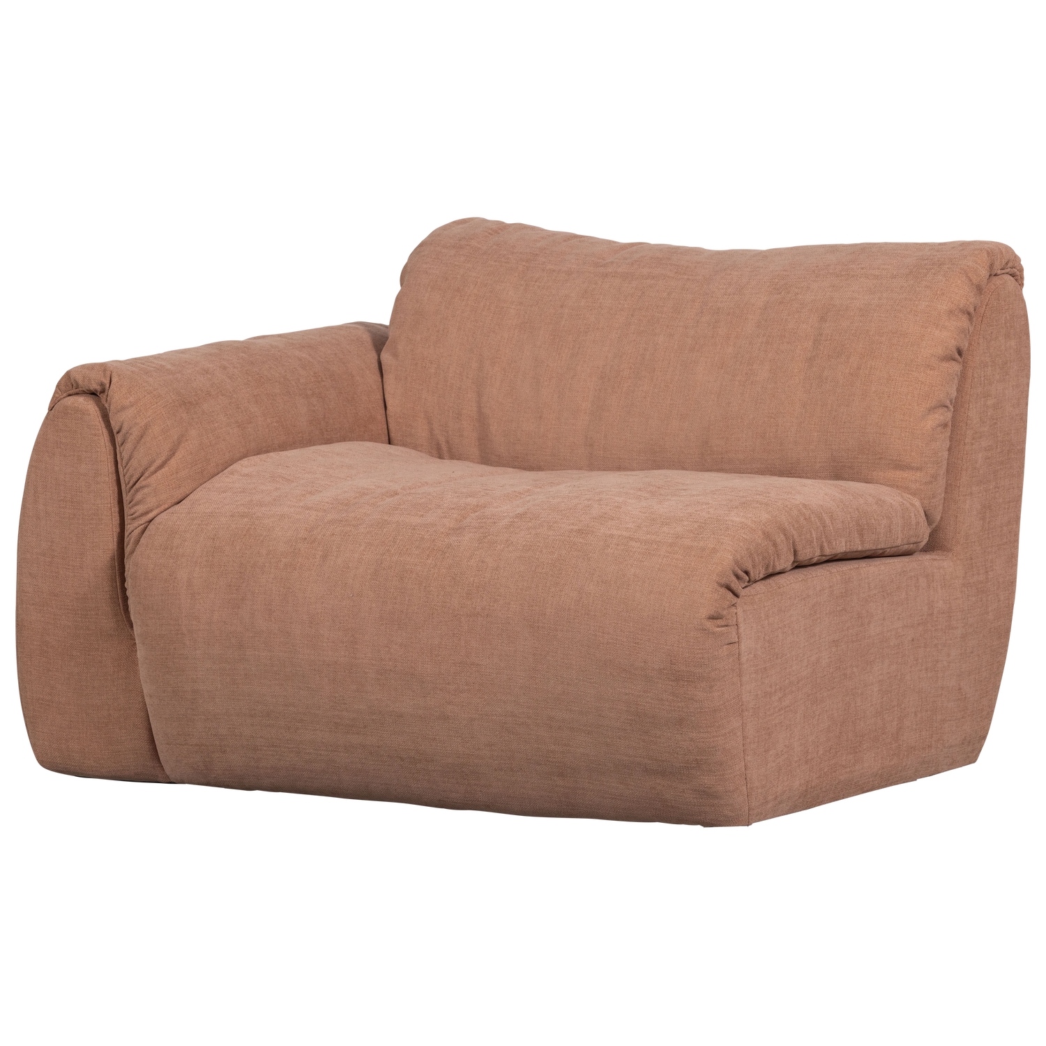 BAGGY 1-SITZER ELEMENT ARM LINKS GEWEBTE CHENILLE ALTROSA