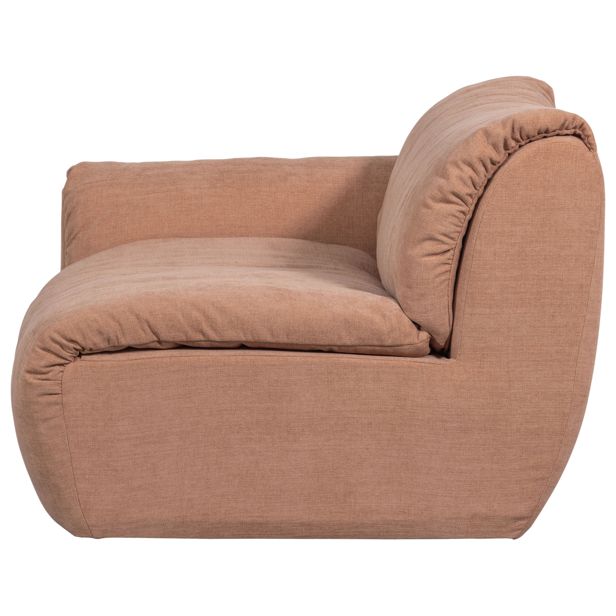 BAGGY 1-SITZER ELEMENT ARM LINKS GEWEBTE CHENILLE ALTROSA