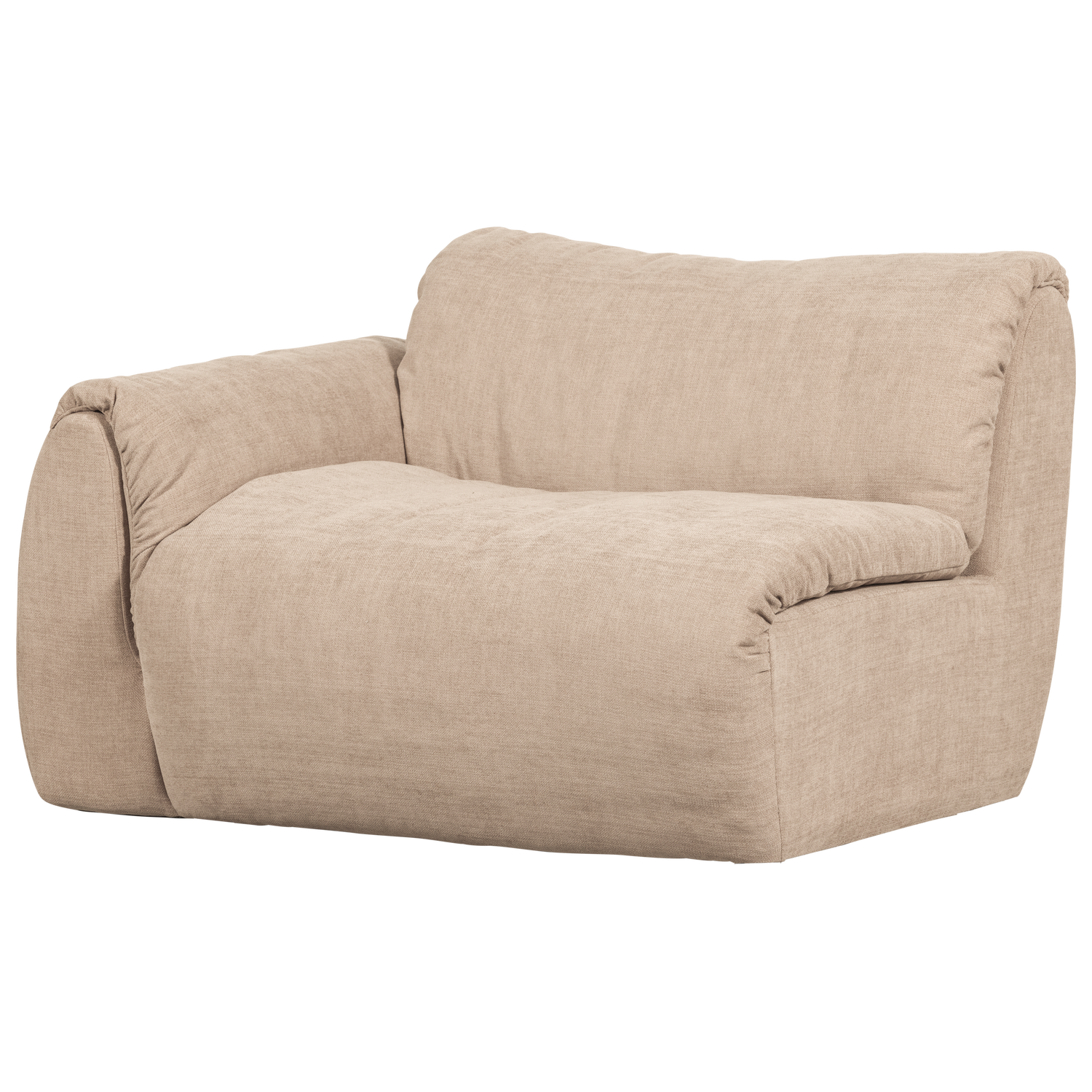BAGGY 1-SITZER ELEMENT ARM LINKS GEWEBTE CHENILLE SAND