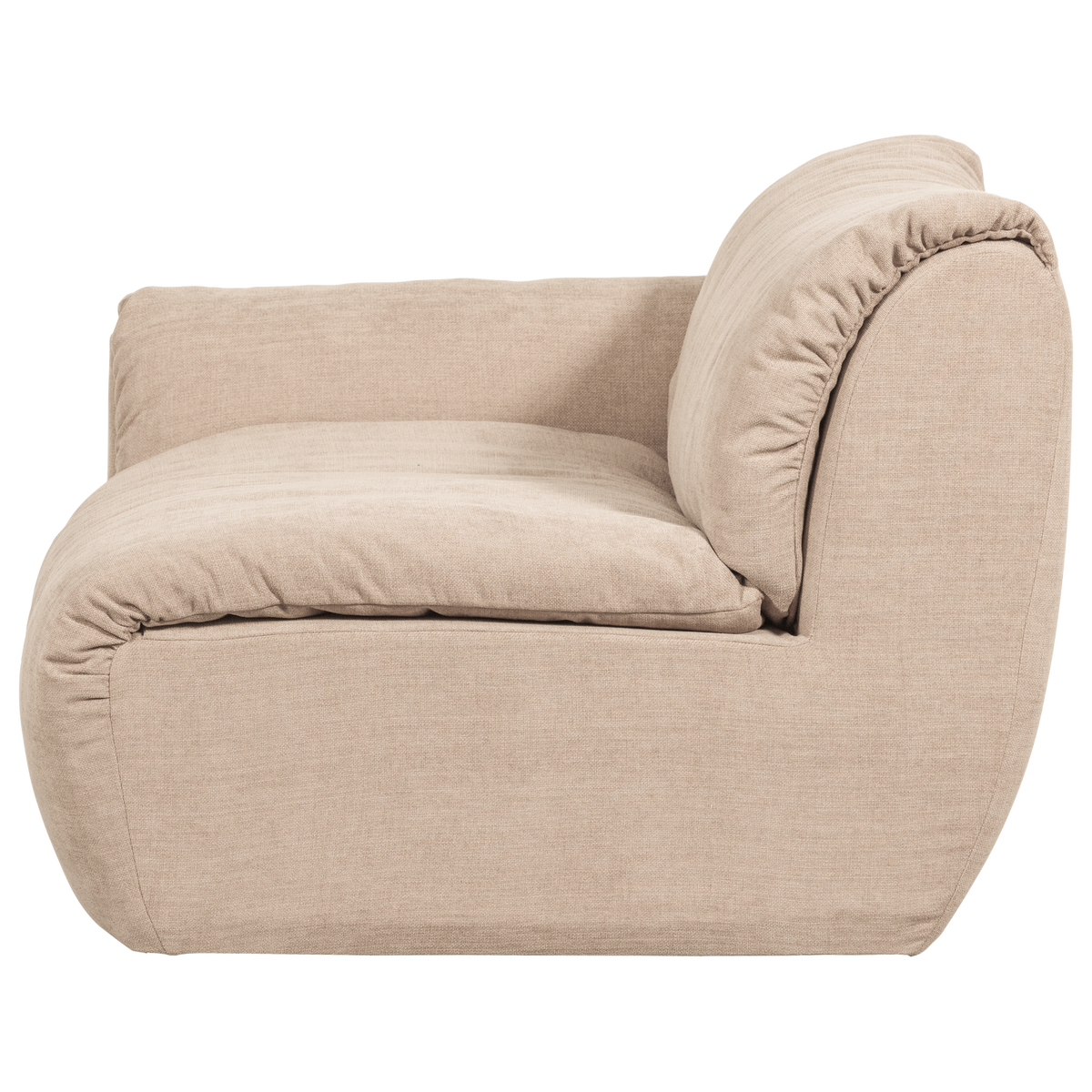 BAGGY 1-SITZER ELEMENT ARM LINKS GEWEBTE CHENILLE SAND