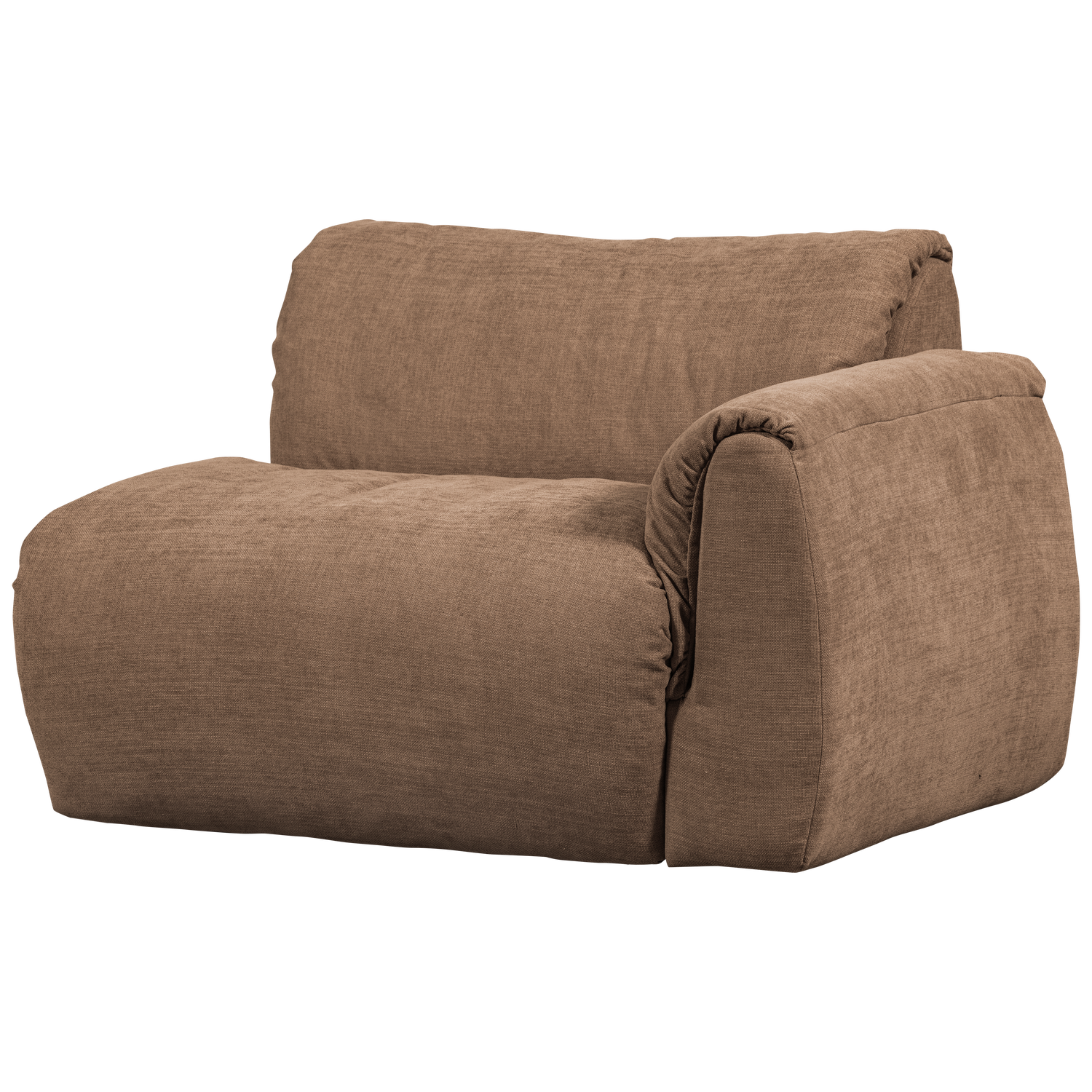 BAGGY 1-SITZER ELEMENT ARM RECHTS GEWEBTE CHENILLE BRAUN