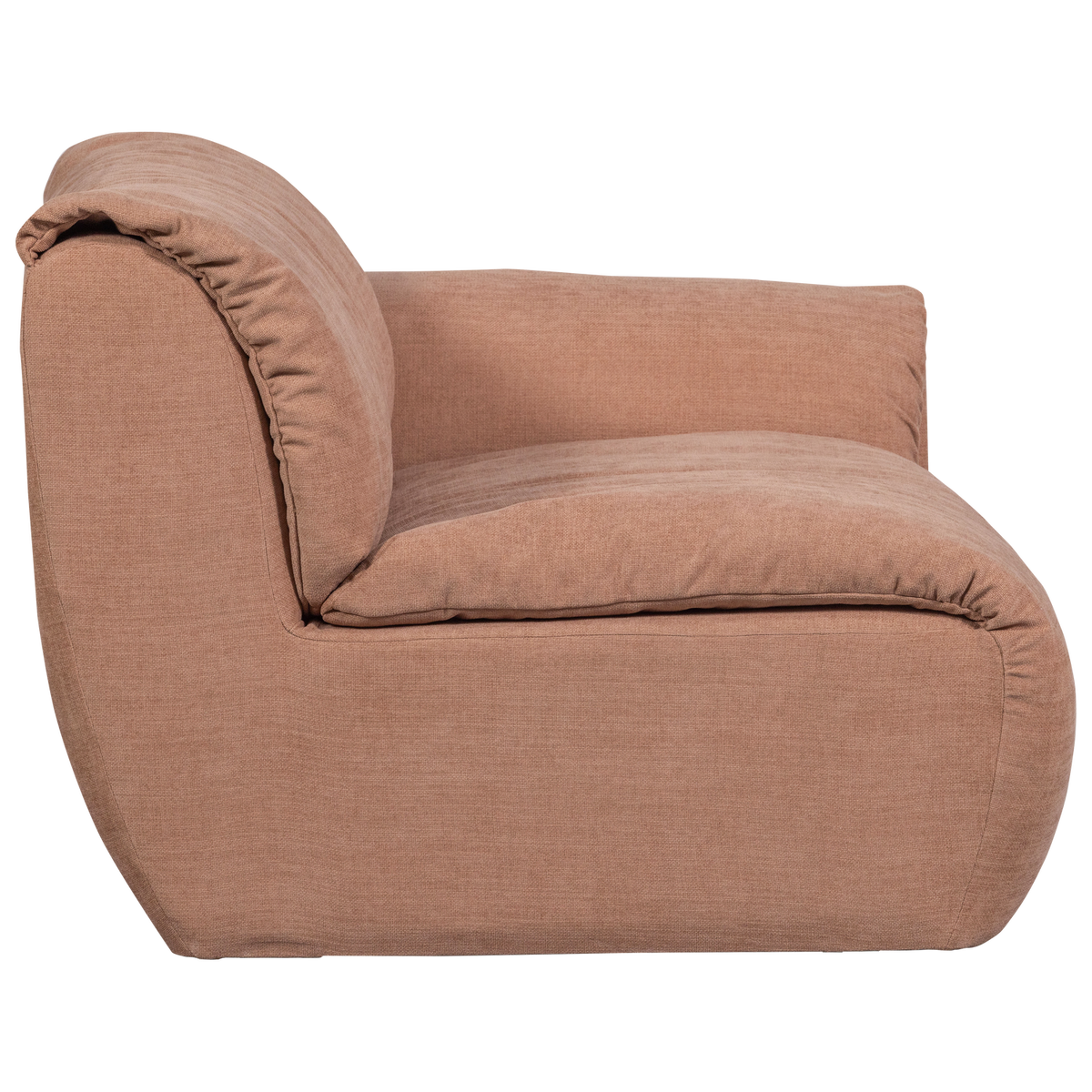 BAGGY 1-SITZER ELEMENT ARM RECHTS GEWEBTE CHENILLE ALTROSA