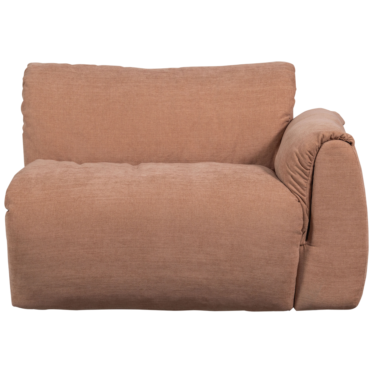 BAGGY 1-SITZER ELEMENT ARM RECHTS GEWEBTE CHENILLE ALTROSA