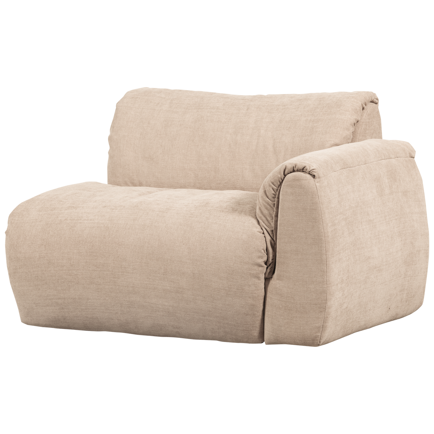 BAGGY 1-SITZER ELEMENT ARM RECHTS GEWEBTE CHENILLE SAND