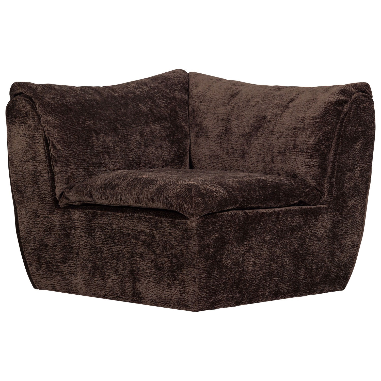 BAGGY ECKELEMENT 3D CHENILLE DUNKELBRAUN