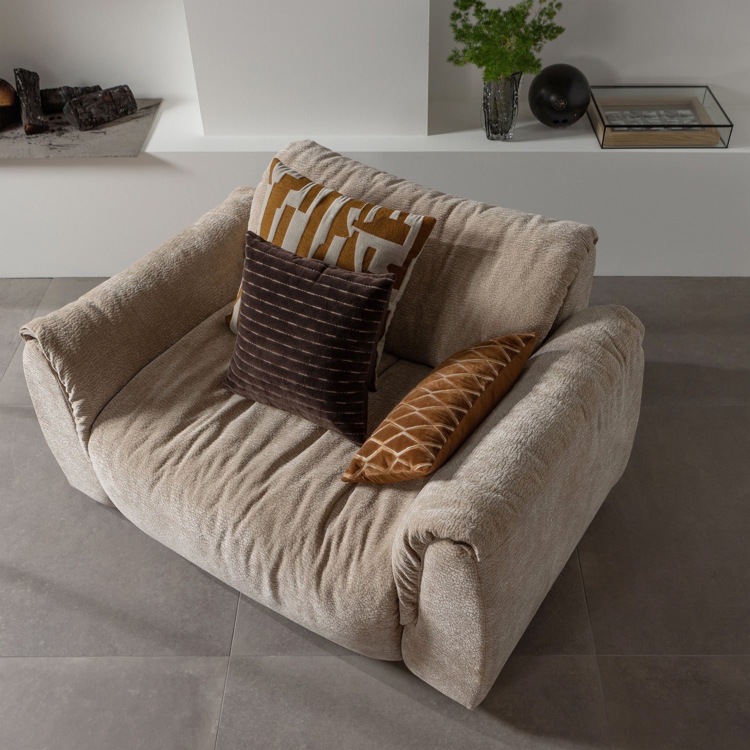 BAGGY LIEGESESSEL 3D CHENILLE SAND