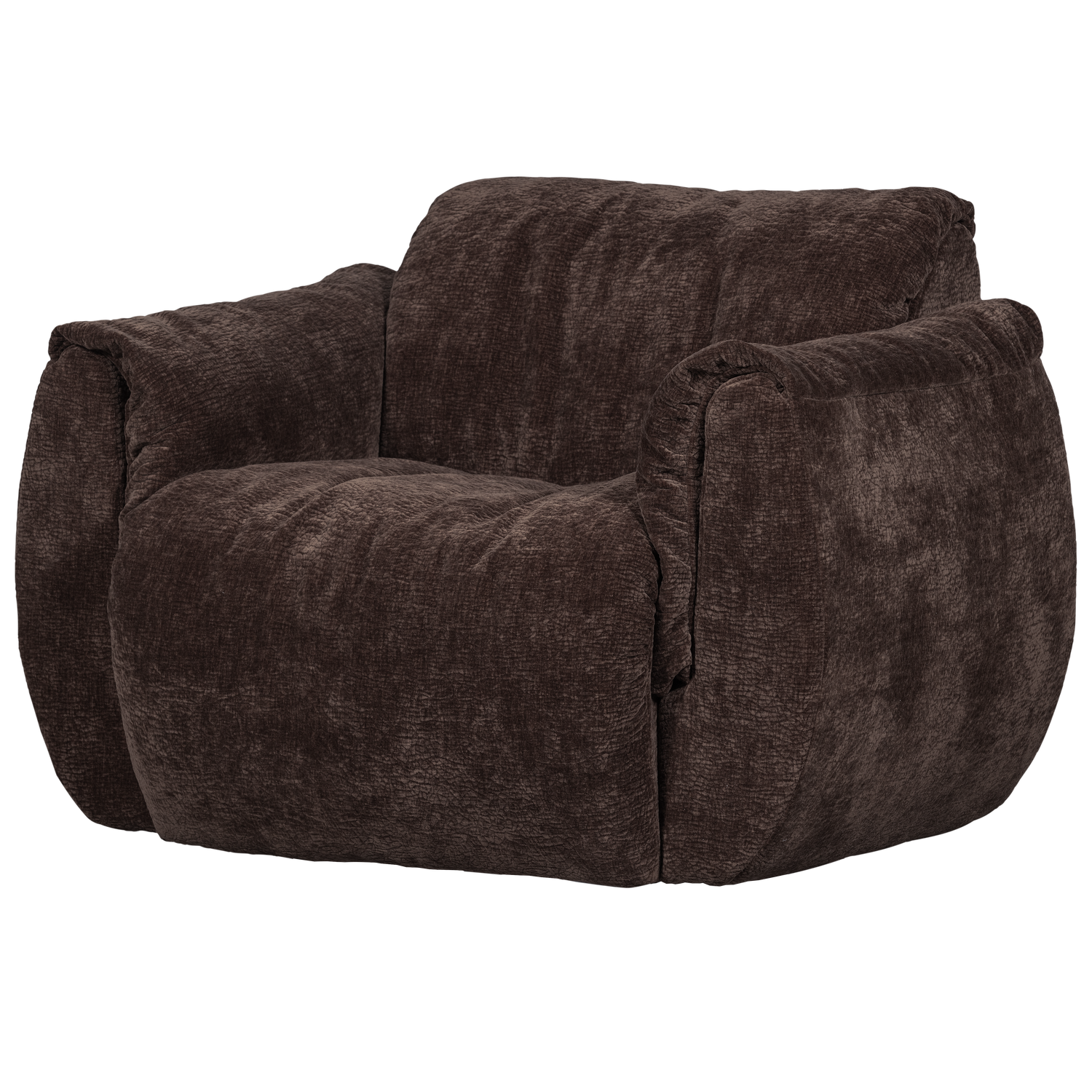 BAGGY DREHSESSEL 3D CHENILLE DUNKELBRAUN