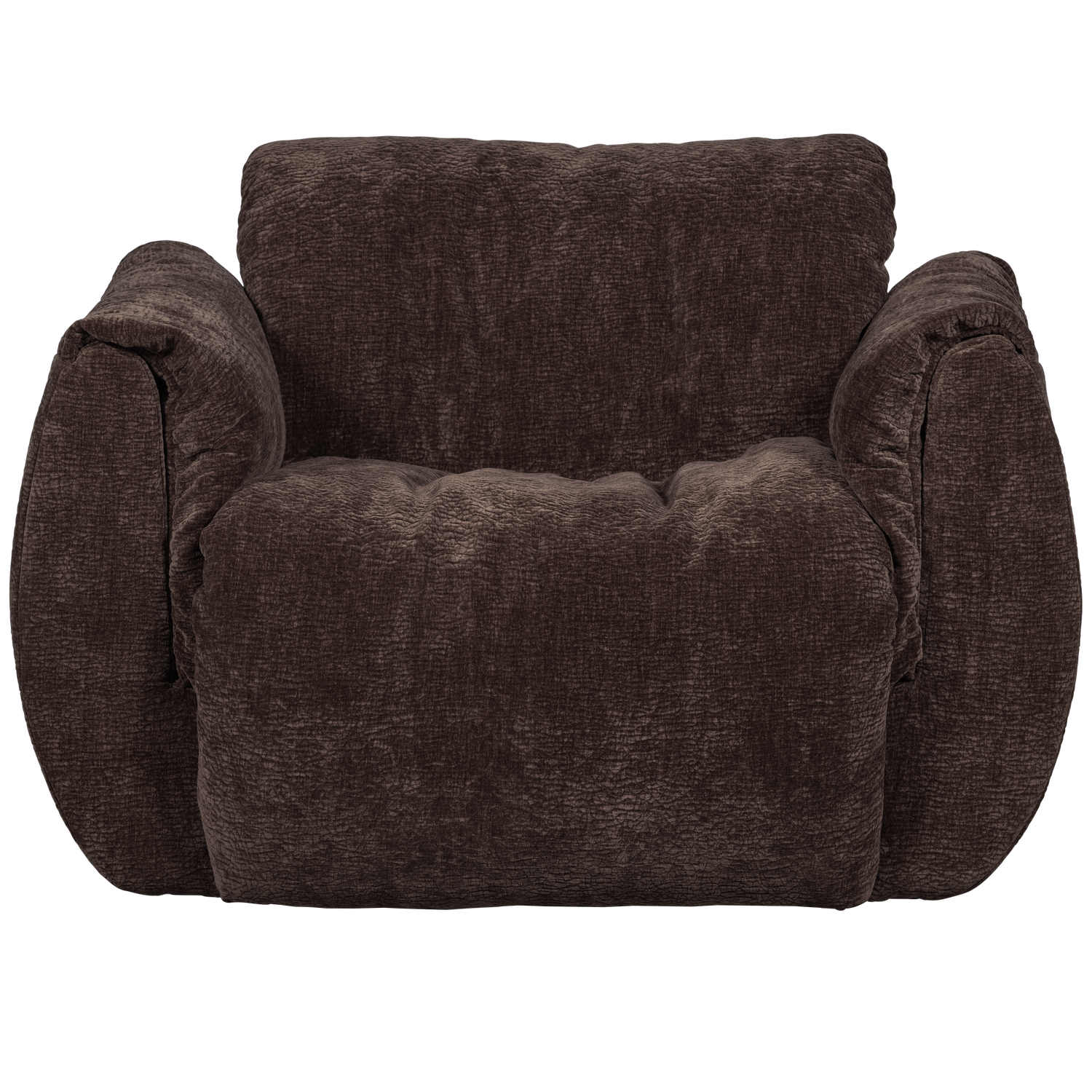 BAGGY DREHSESSEL 3D CHENILLE DUNKELBRAUN
