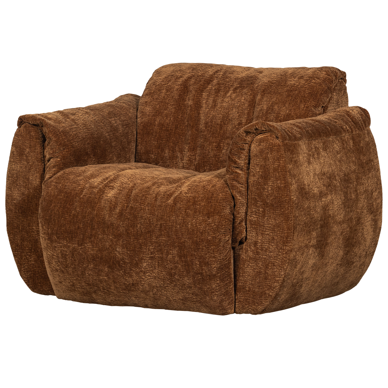 BAGGY DREHSESSEL 3D CHENILLE MITTELBRAUN