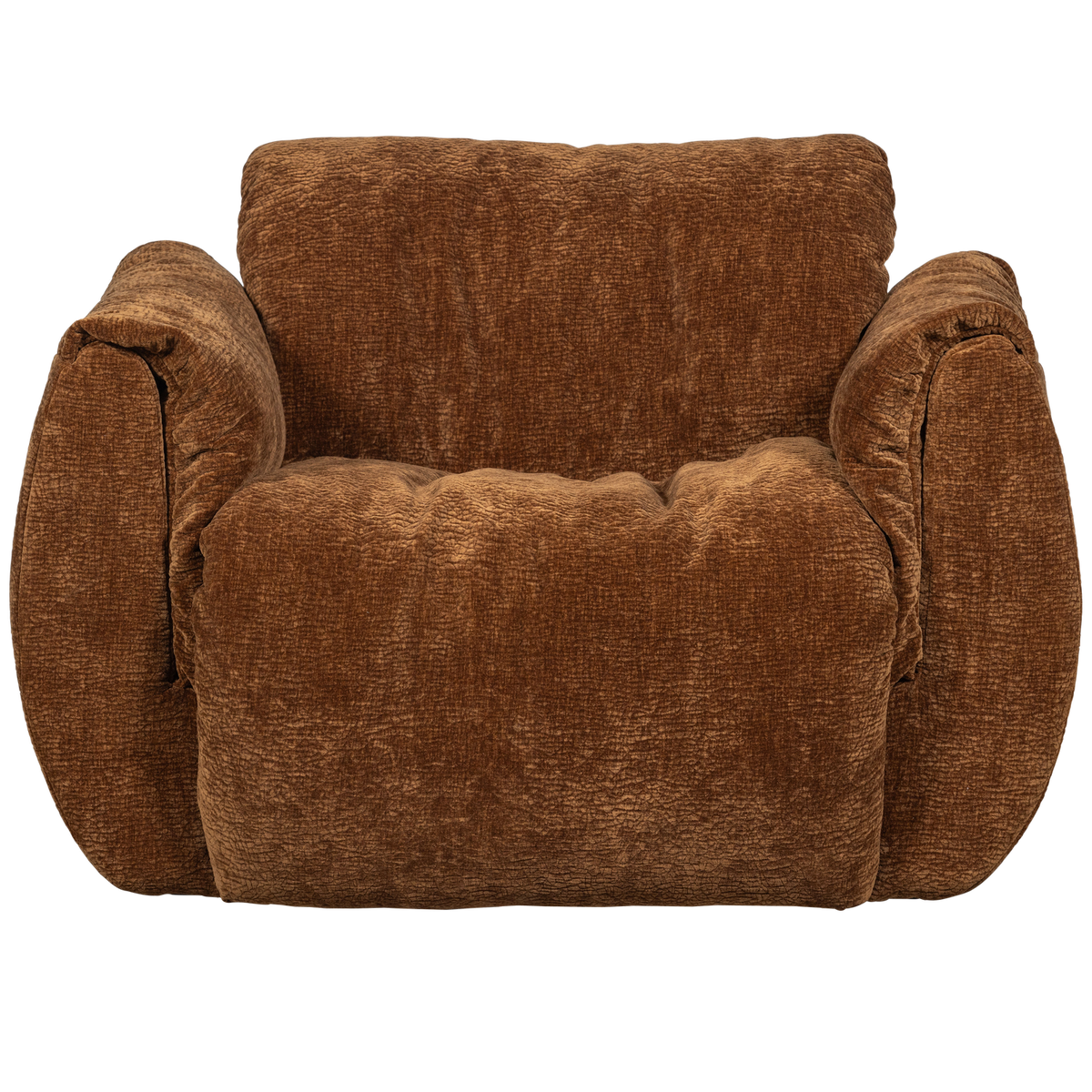 BAGGY DREHSESSEL 3D CHENILLE MITTELBRAUN
