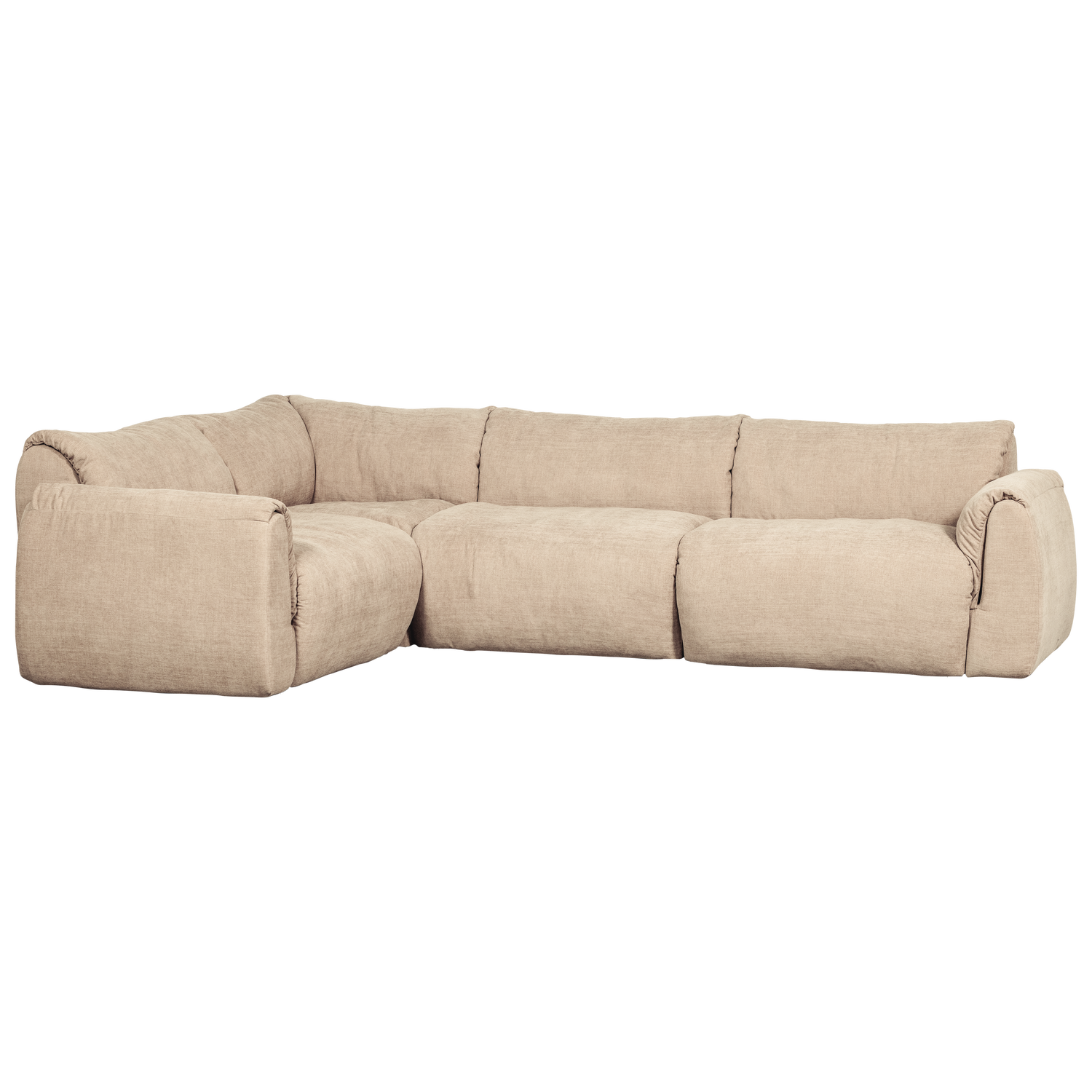 BAGGY ECKBANK LINKS GEWEBTE CHENILLE SAND