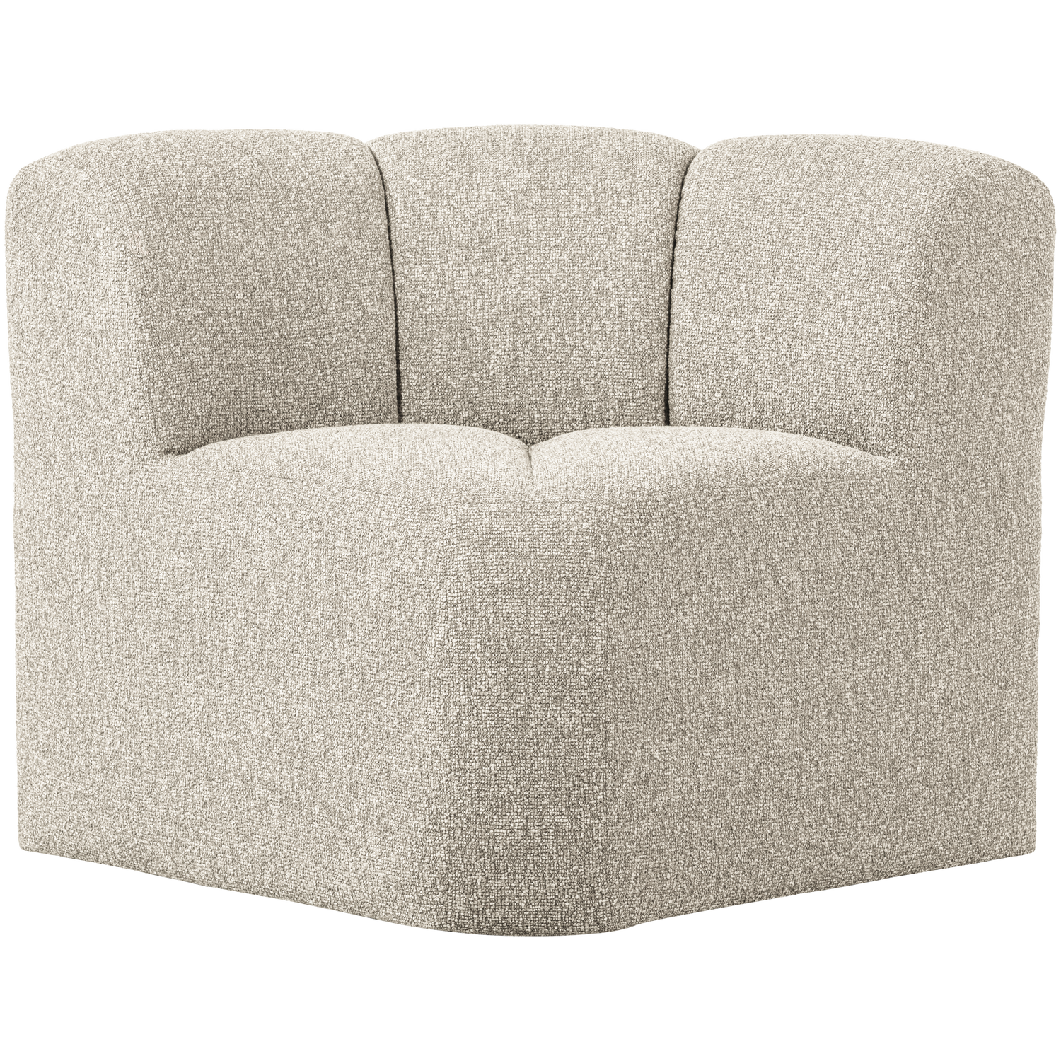 MOJO ESSBANK ECK MIT RÜCKENLEHNE BOUCLE BEIGE MELANGE