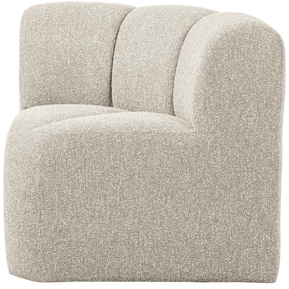MOJO ESSBANK ECK MIT RÜCKENLEHNE BOUCLE BEIGE MELANGE