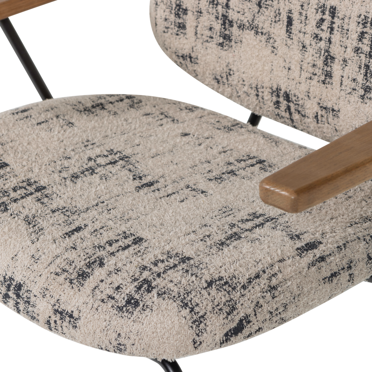 AURE SESSEL CHENILLE BEIGE/SCHWARZ