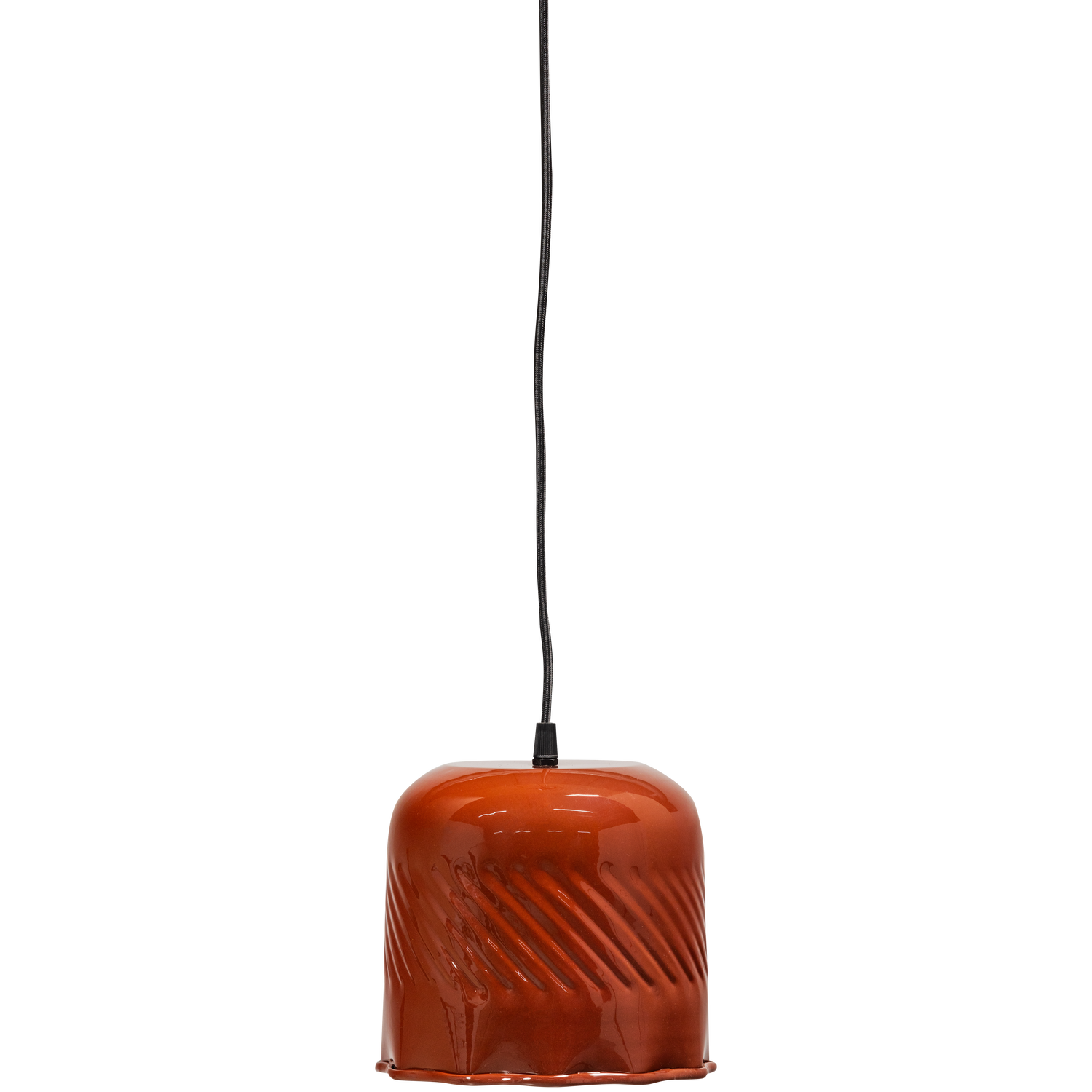 ARLESO HÄNGENDE LAMPE METALL ORANGE/BRAUN