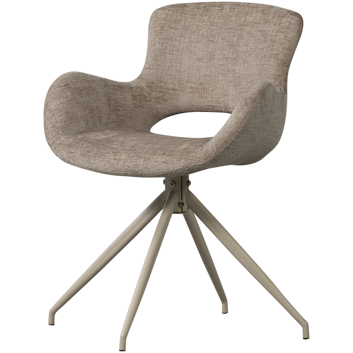 ELIVA ESSZIMMERSTUHL STRUKTUR VELVET SAND - 2ER SET