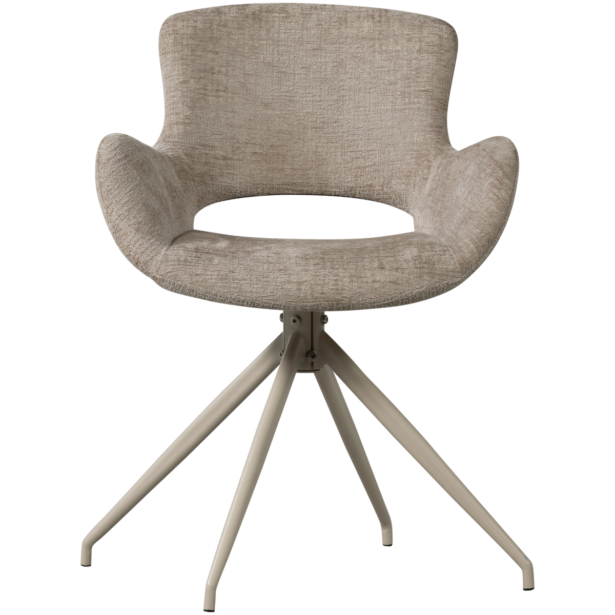 ELIVA ESSZIMMERSTUHL STRUKTUR VELVET SAND - 2ER SET