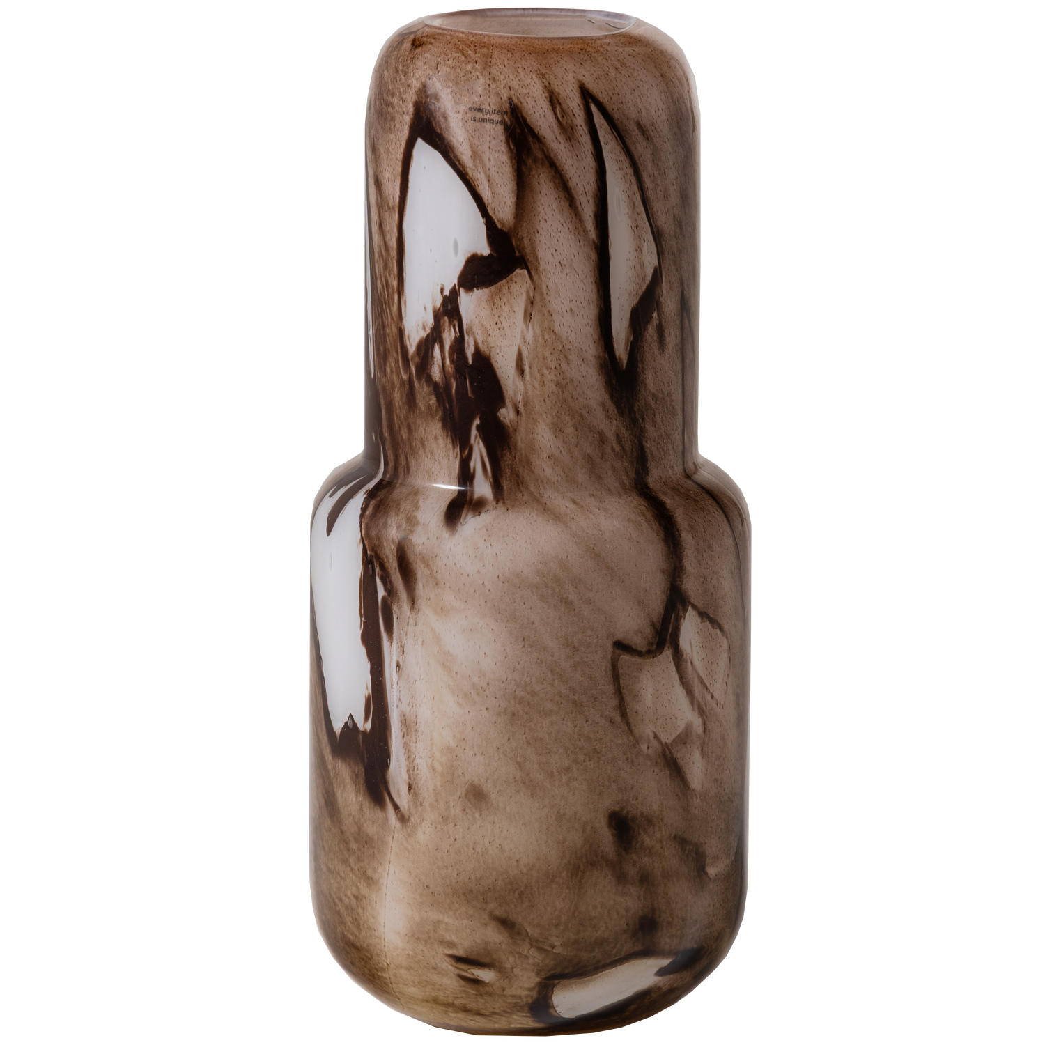 MONIKA HANDGEFORMTE VASE GLAS BRAUN