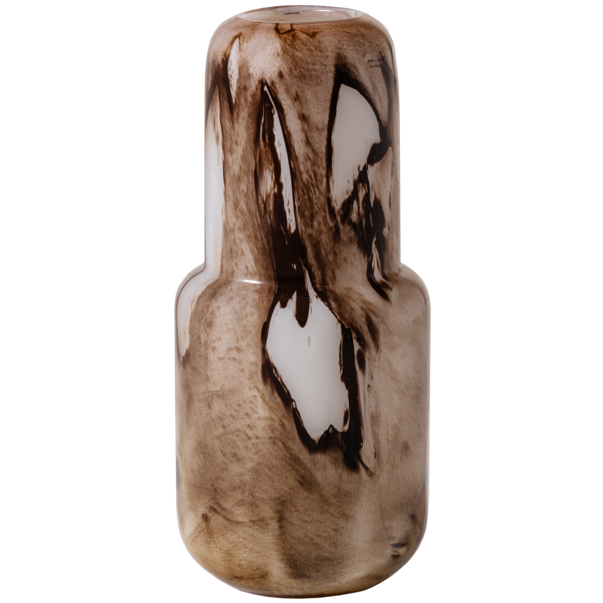 MONIKA HANDGEFORMTE VASE GLAS BRAUN
