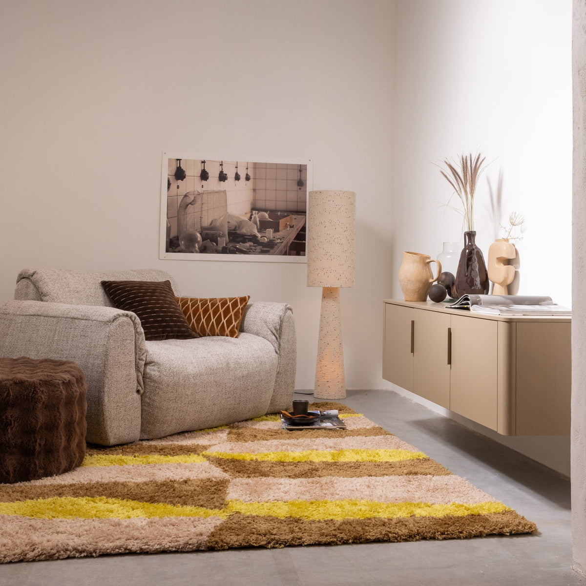 BAGGY LIEGESESSEL WEBSTOFF NATUR MELANGE