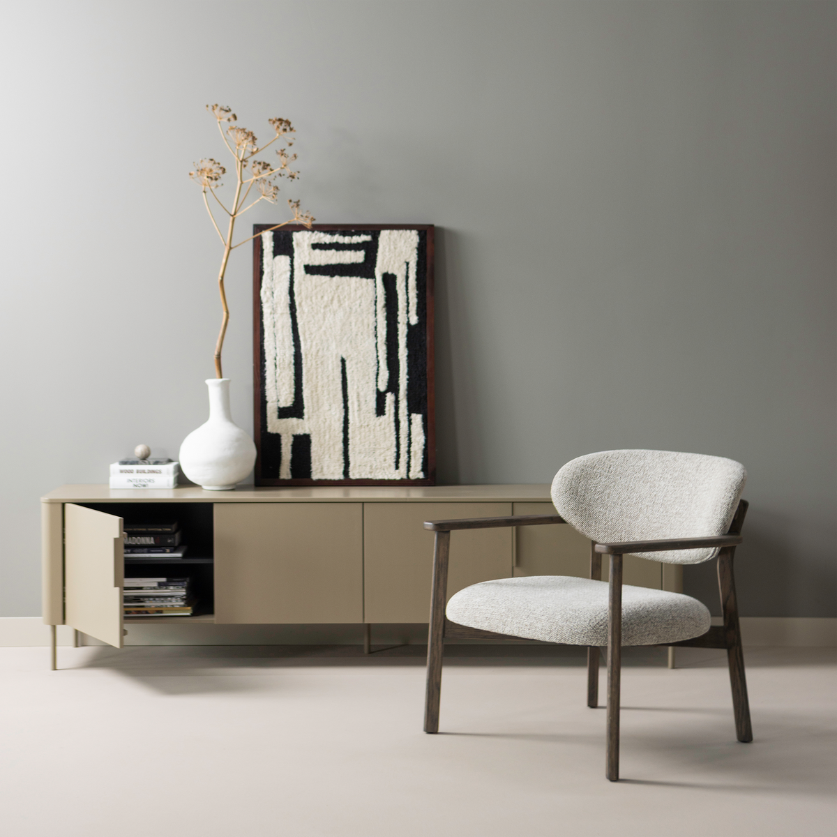 GUNNAR TV-MÖBEL 200 CM KIEFER MUD [fsc]