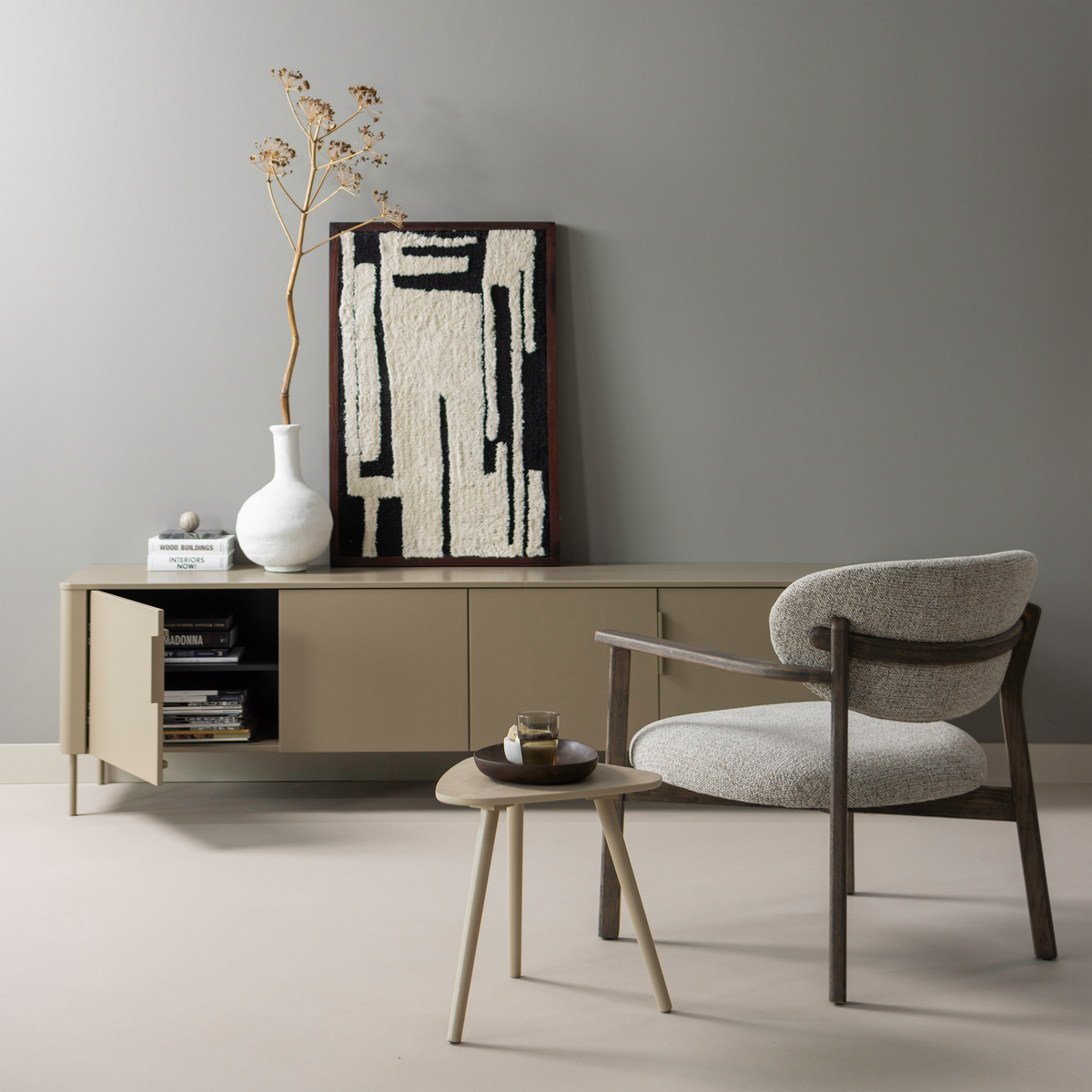 GUNNAR TV-MÖBEL 200 CM KIEFER MUD [fsc]