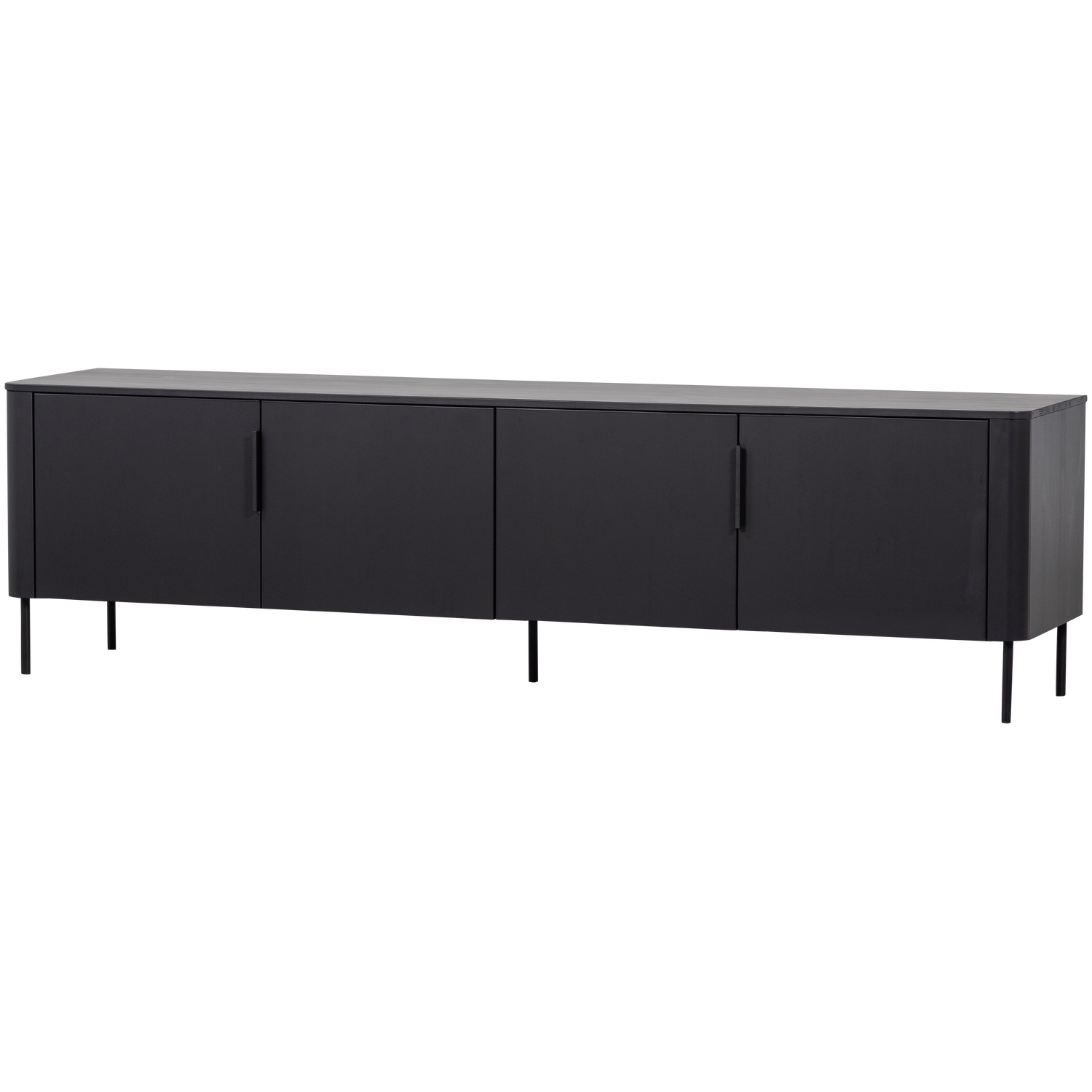 GUNNAR TV-MÖBEL 200 CM KIEFER MATTSCHWARZ [fsc]