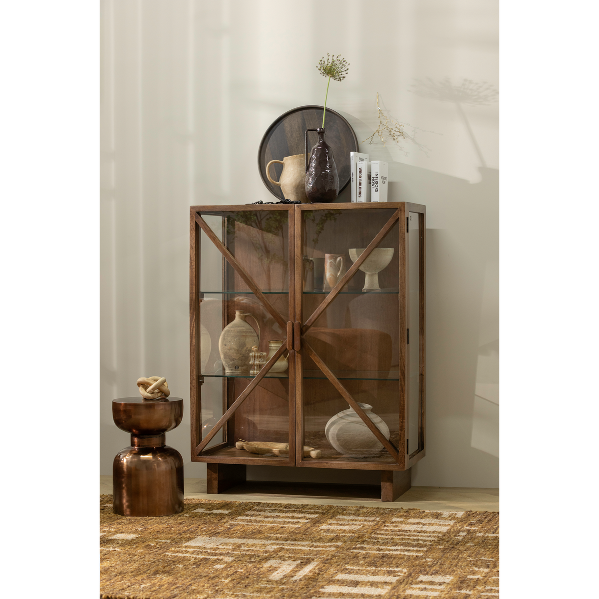 KELLA 2-TURIGER SCHRANK MANGO HOLZ BRAUN