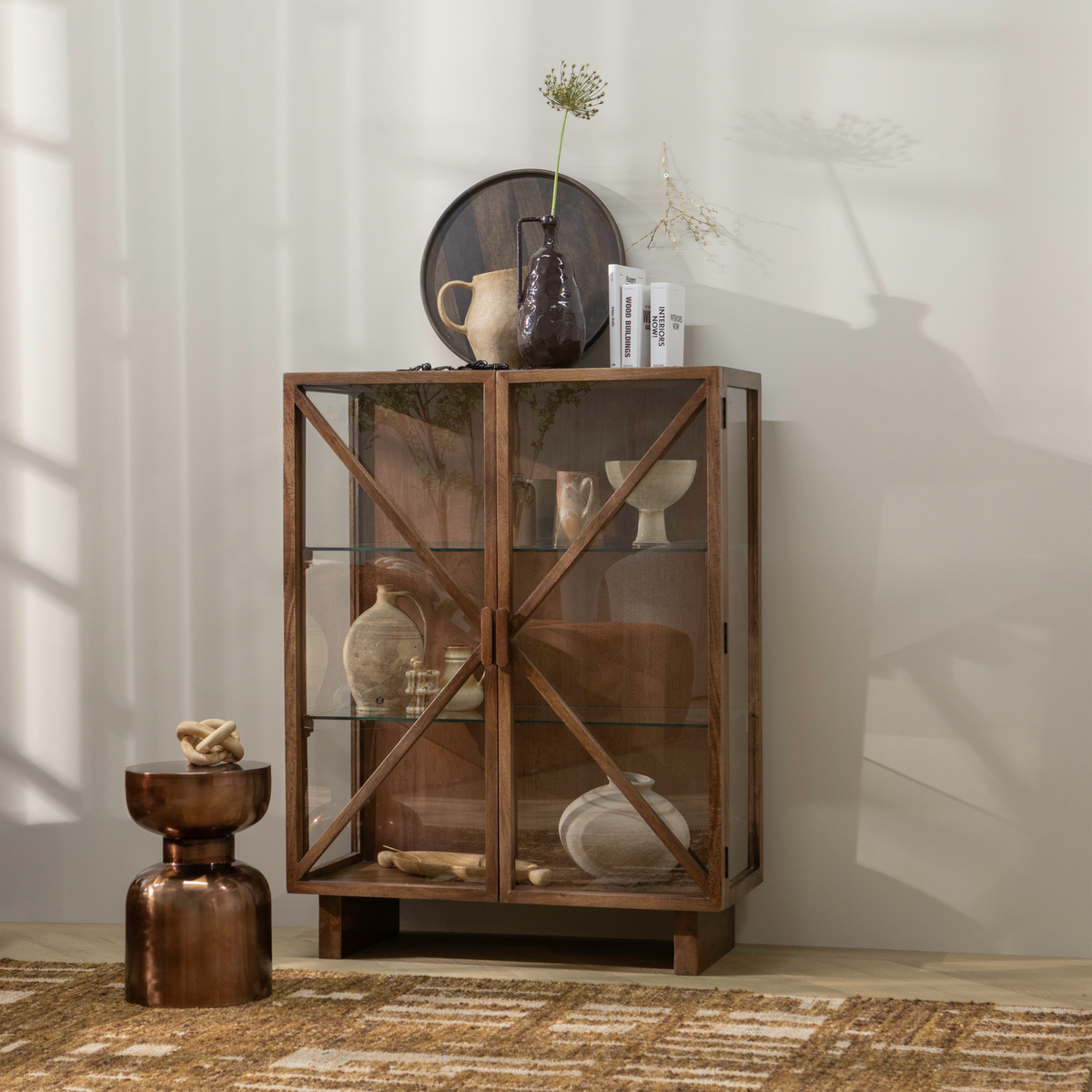 KELLA 2-TURIGER SCHRANK MANGO HOLZ BRAUN