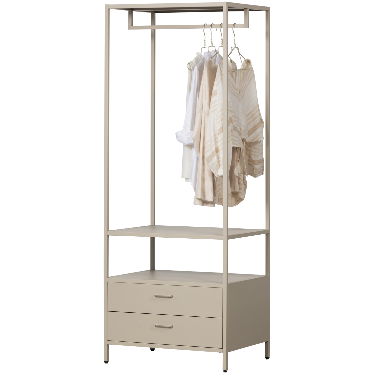 FERRIS OFFEN KLEIDERSCHRANK 70 CM METALL SAND