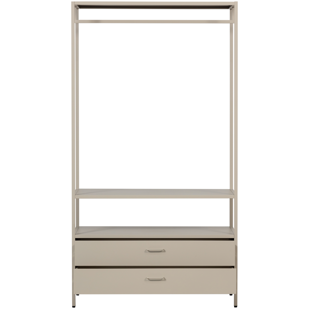 FERRIS OFFEN KLEIDERSCHRANK 100 CM METALL SAND