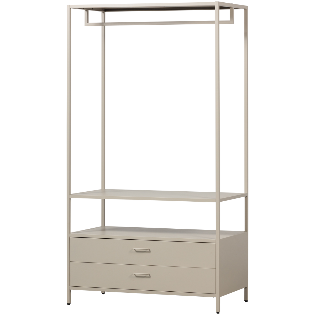 FERRIS OFFEN KLEIDERSCHRANK 100 CM METALL SAND