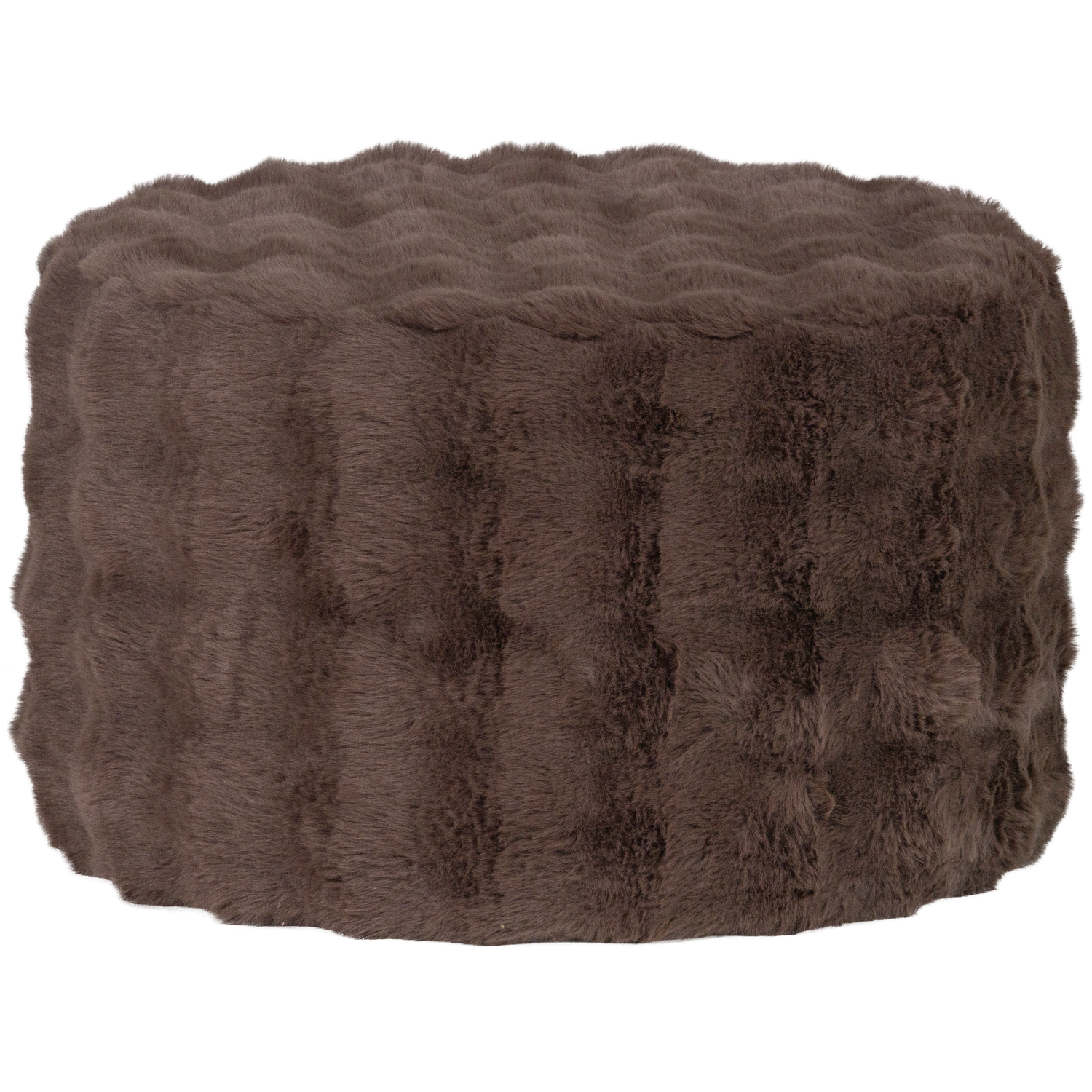 OLVEN HOCKER NIEDRIG FLUFFIG LAGER BRAUN