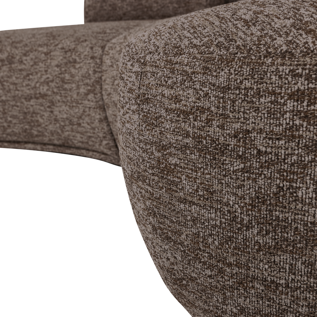 BATAVIER HALBRUNDES SOFA 4-SITZER BRAUN MELANGE