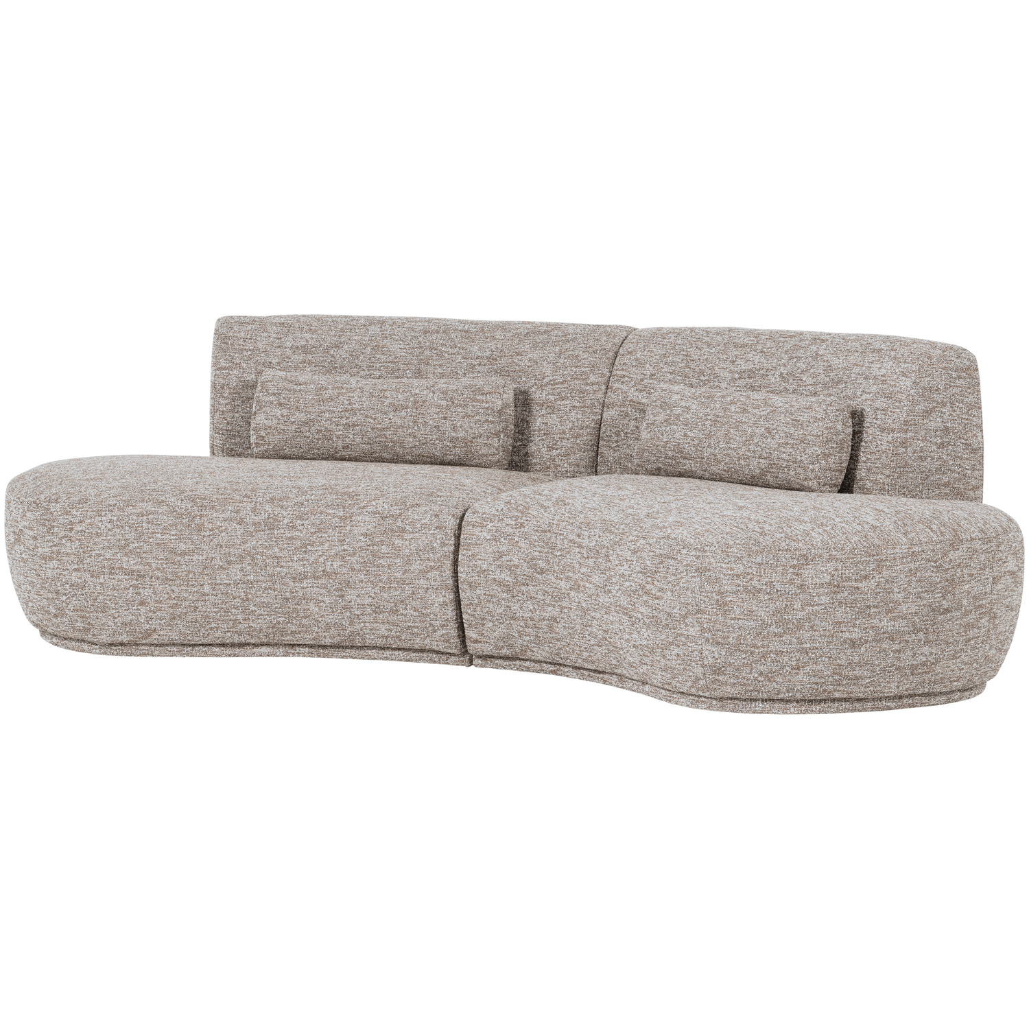 BATAVIER HALBRUNDES SOFA 4-SITZER SAND MELANGE
