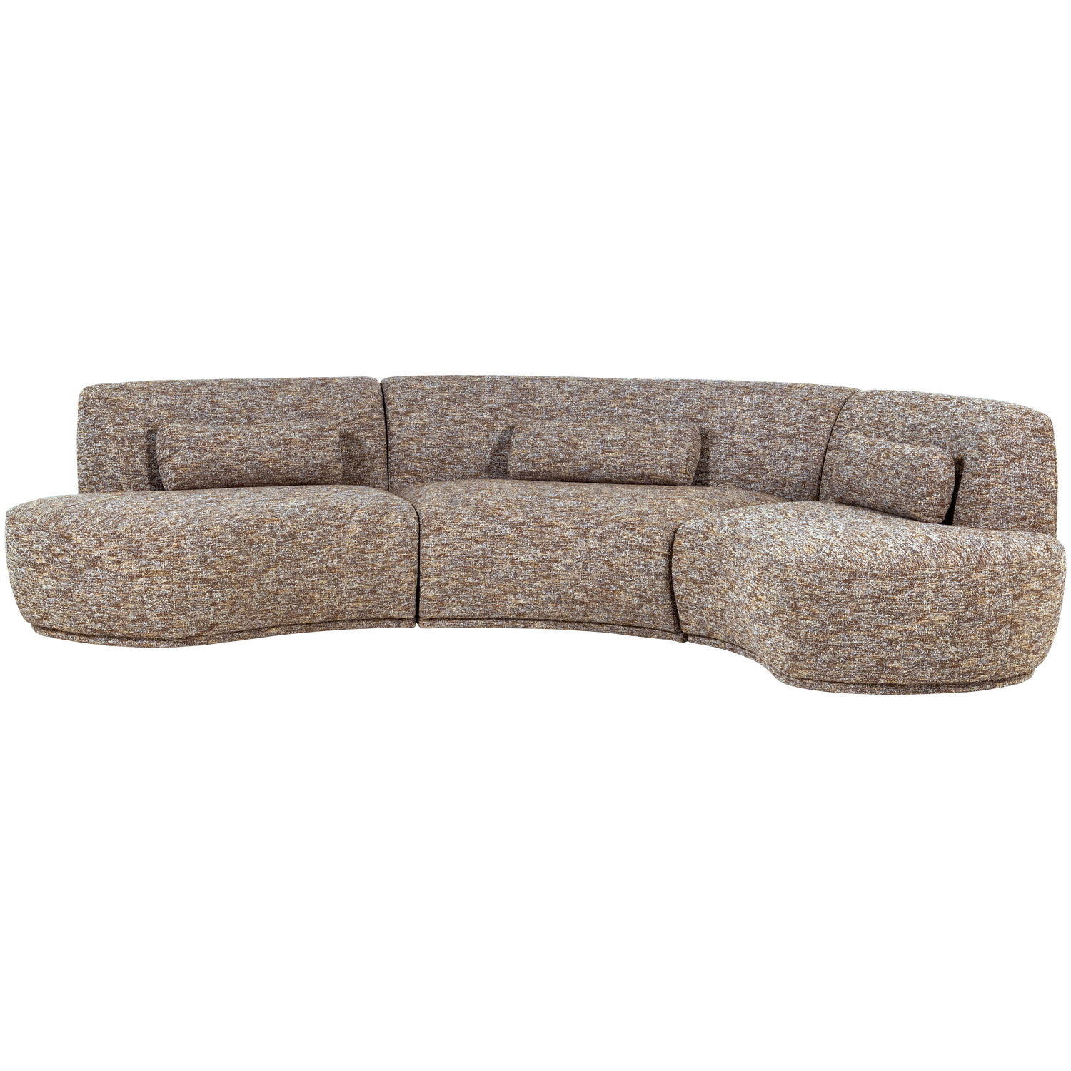 BATAVIER HALBRUNDES SOFA 6-SITZER HELLBRAUN MELANGE