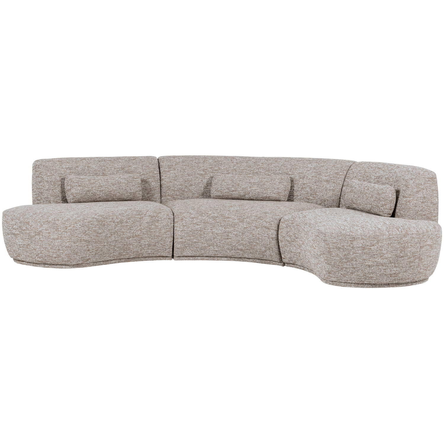 BATAVIER HALBRUNDES SOFA 6-SITZER SAND MELANGE