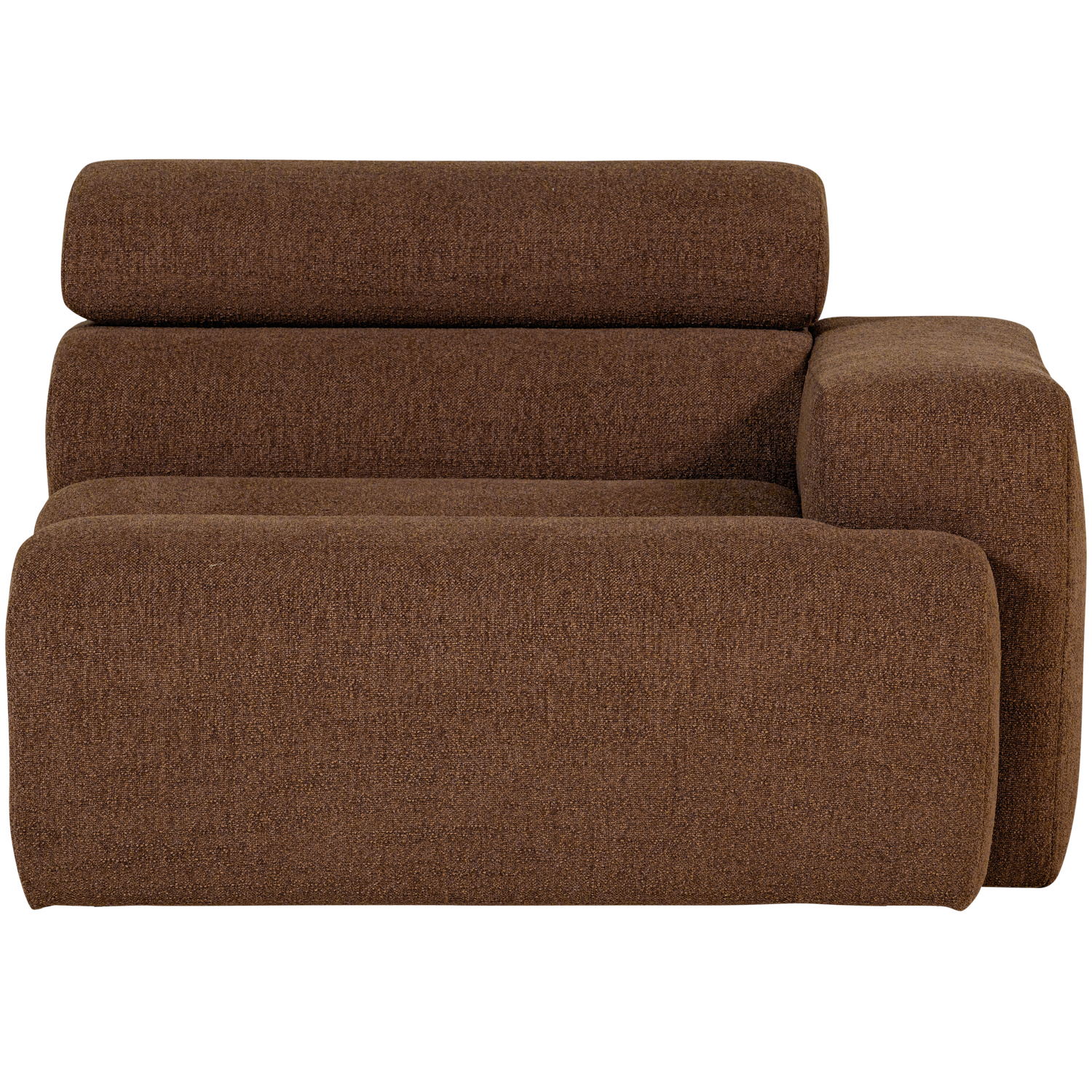 NOVI 1-SITZER ELEMENT ARM RECHTS BOUCLE MOKKABRAUN