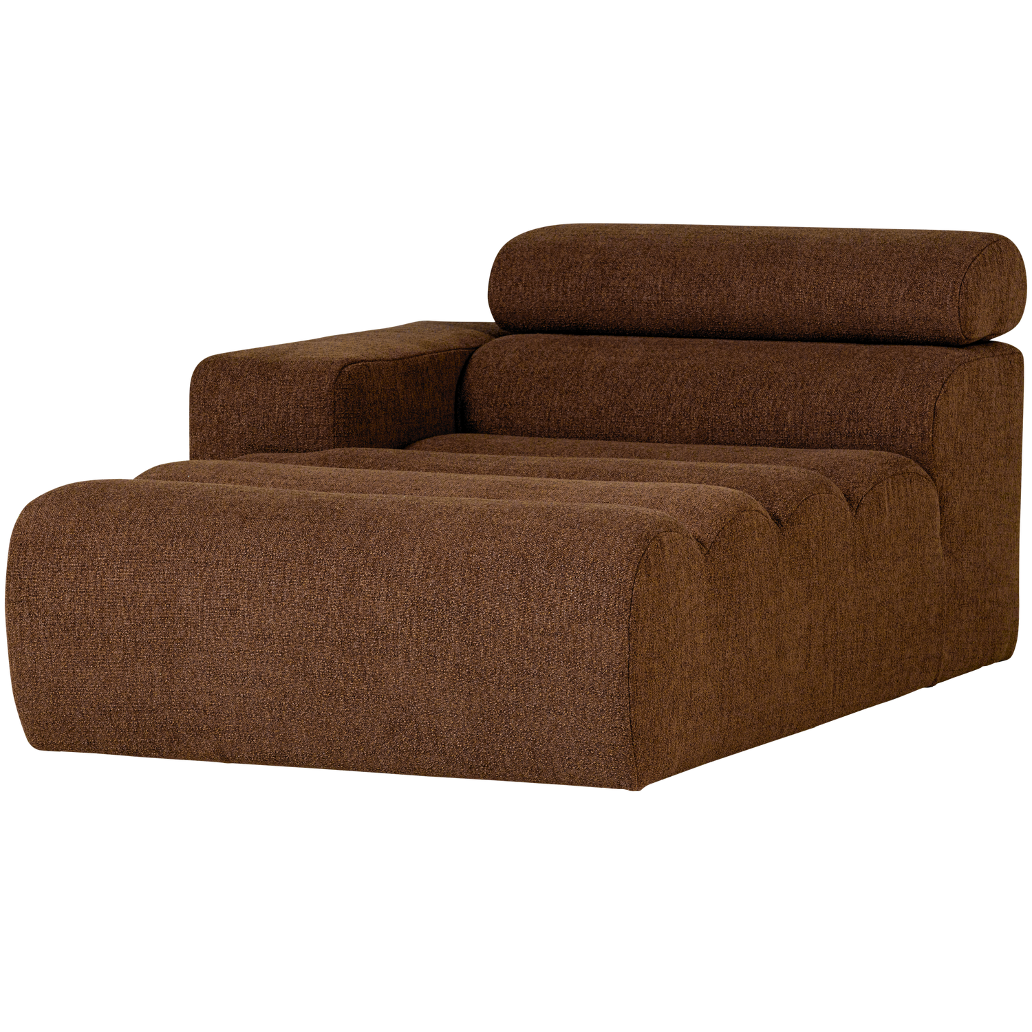 NOVI CHAISE LONGUE ELEMENT LINKS BOUCLE MOKKABRAUN