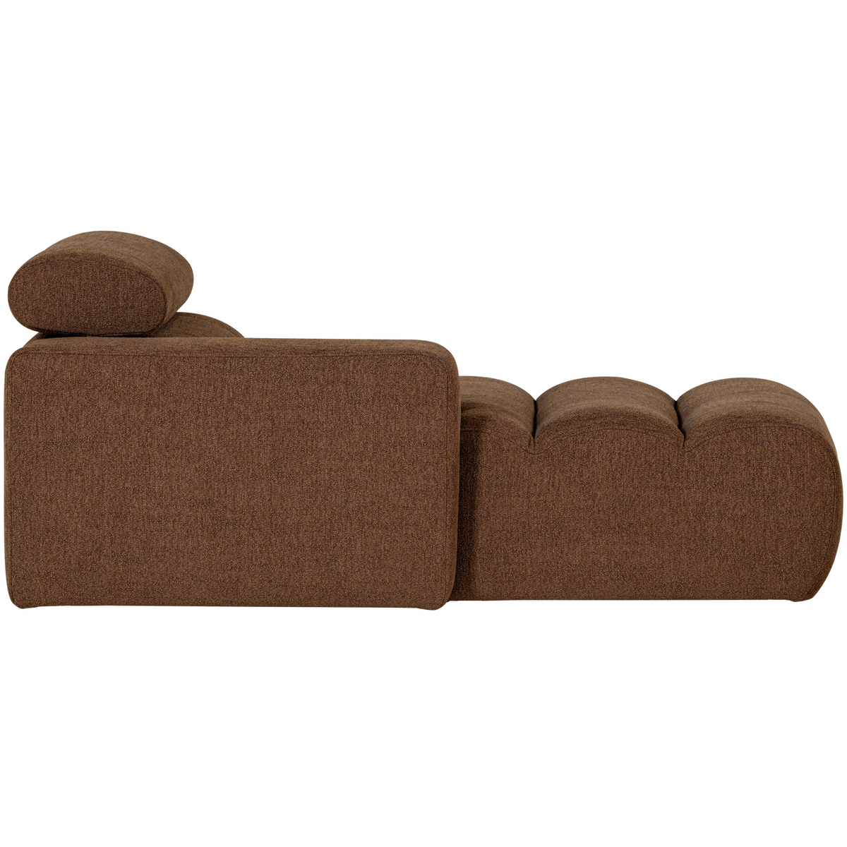 NOVI CHAISE LONGUE ELEMENT LINKS BOUCLE MOKKABRAUN