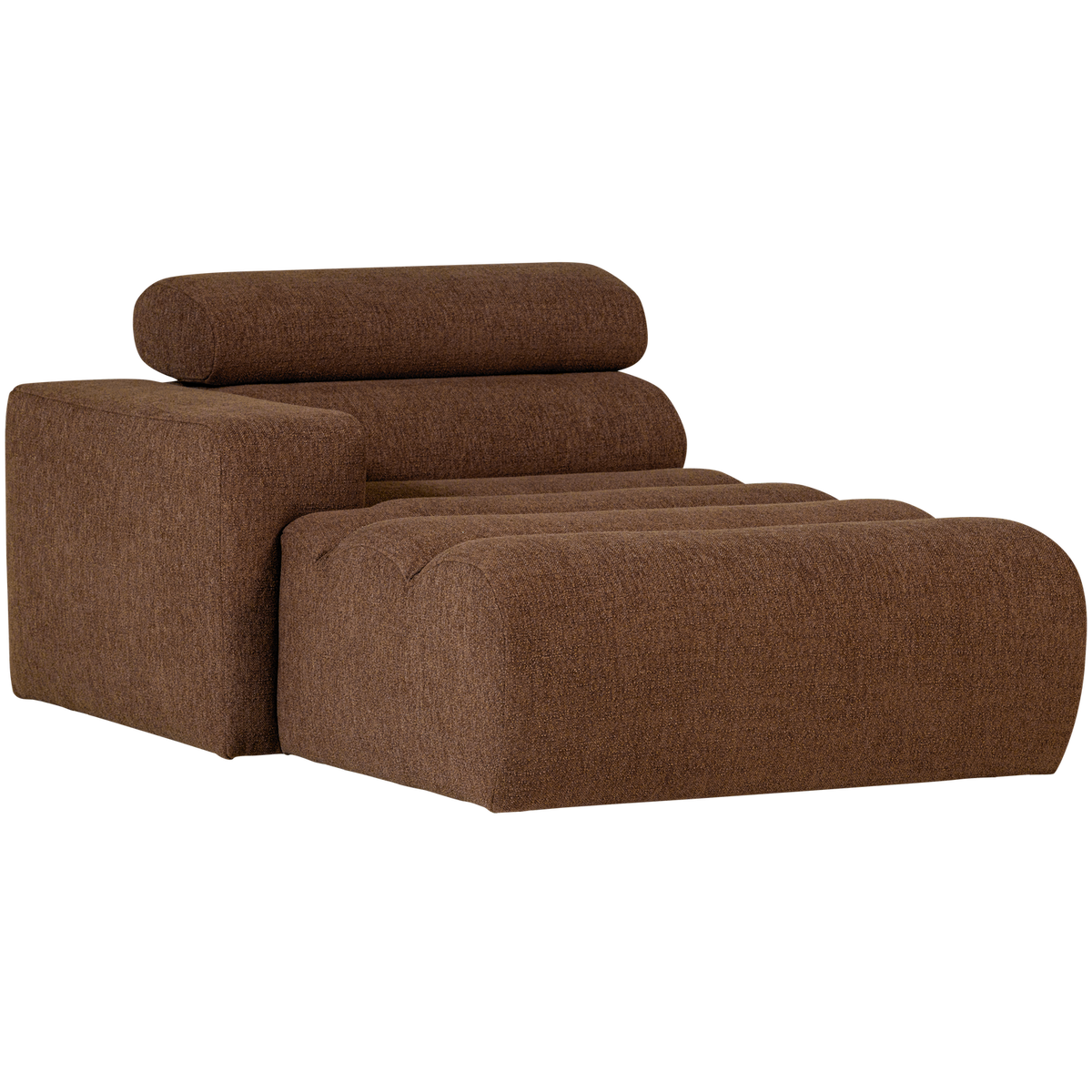 NOVI CHAISE LONGUE ELEMENT LINKS BOUCLE MOKKABRAUN