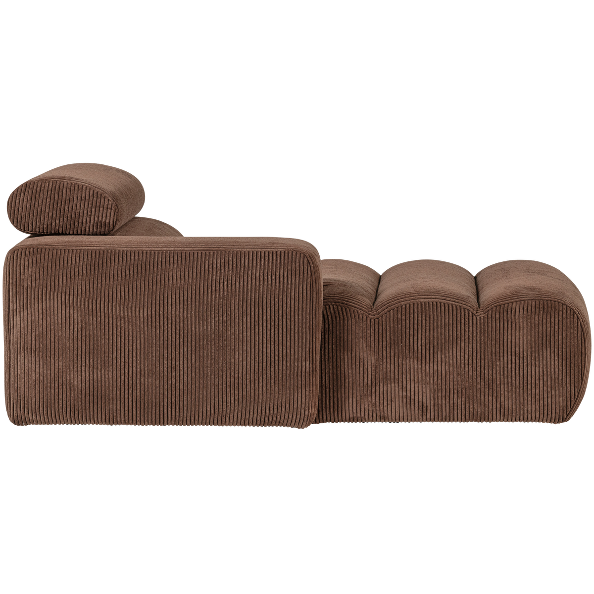 NOVI CHAISE LONGUE ELEMENT ARM LINKS GERIPPTER MOKKABRAUN