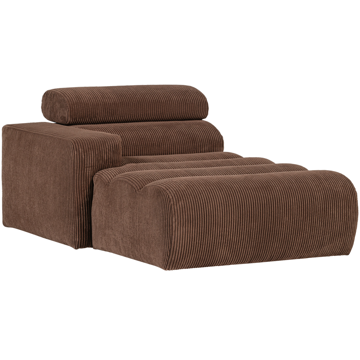 NOVI CHAISE LONGUE ELEMENT ARM LINKS GERIPPTER MOKKABRAUN