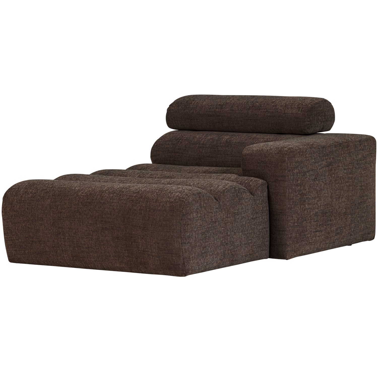 NOVI CHAISE LONGUE ELEMENT RECHTS DUNKELBRAUN MELANGE