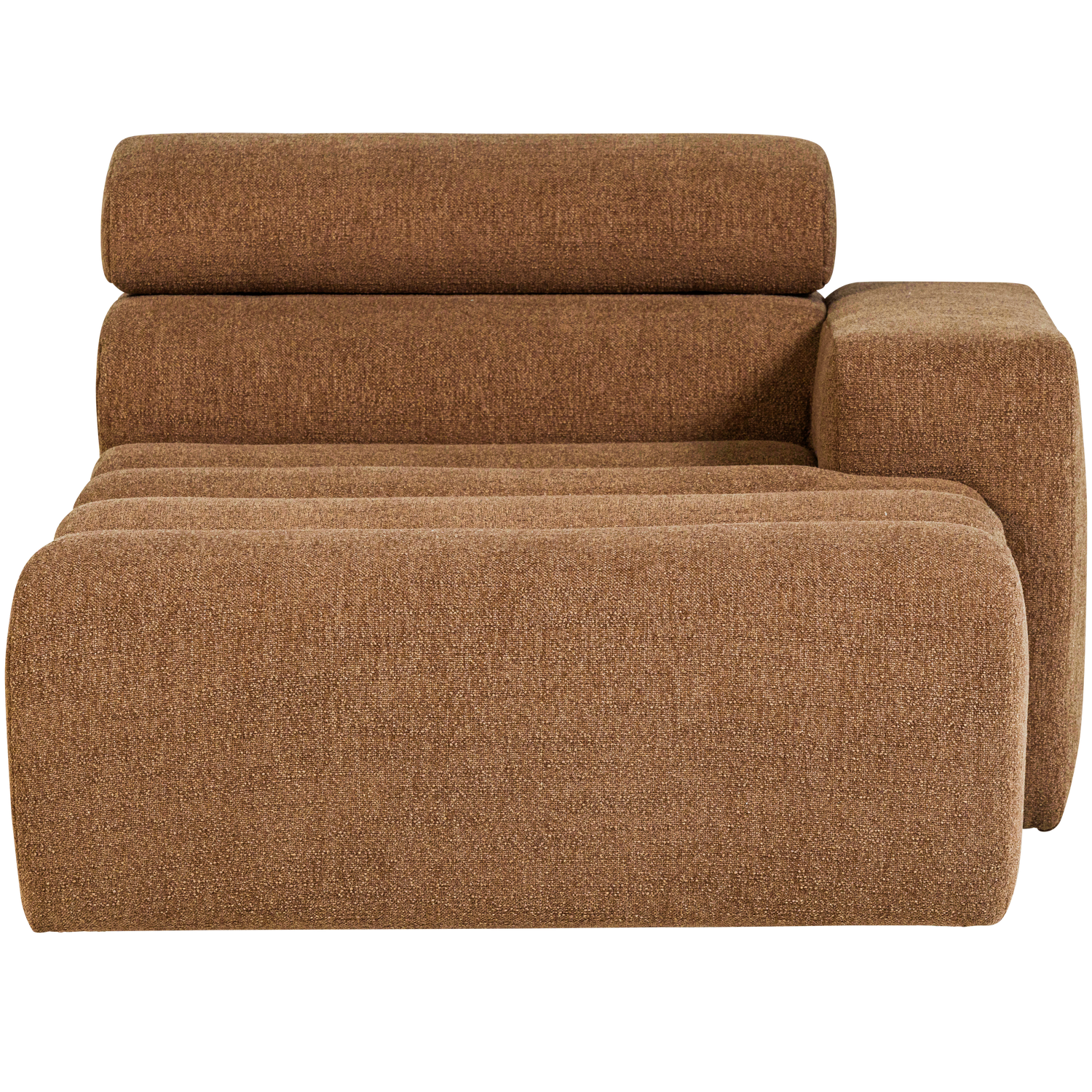 NOVI CHAISE LONGUE ELEMENT RECHTS BOUCLE KARAMELBRAUN