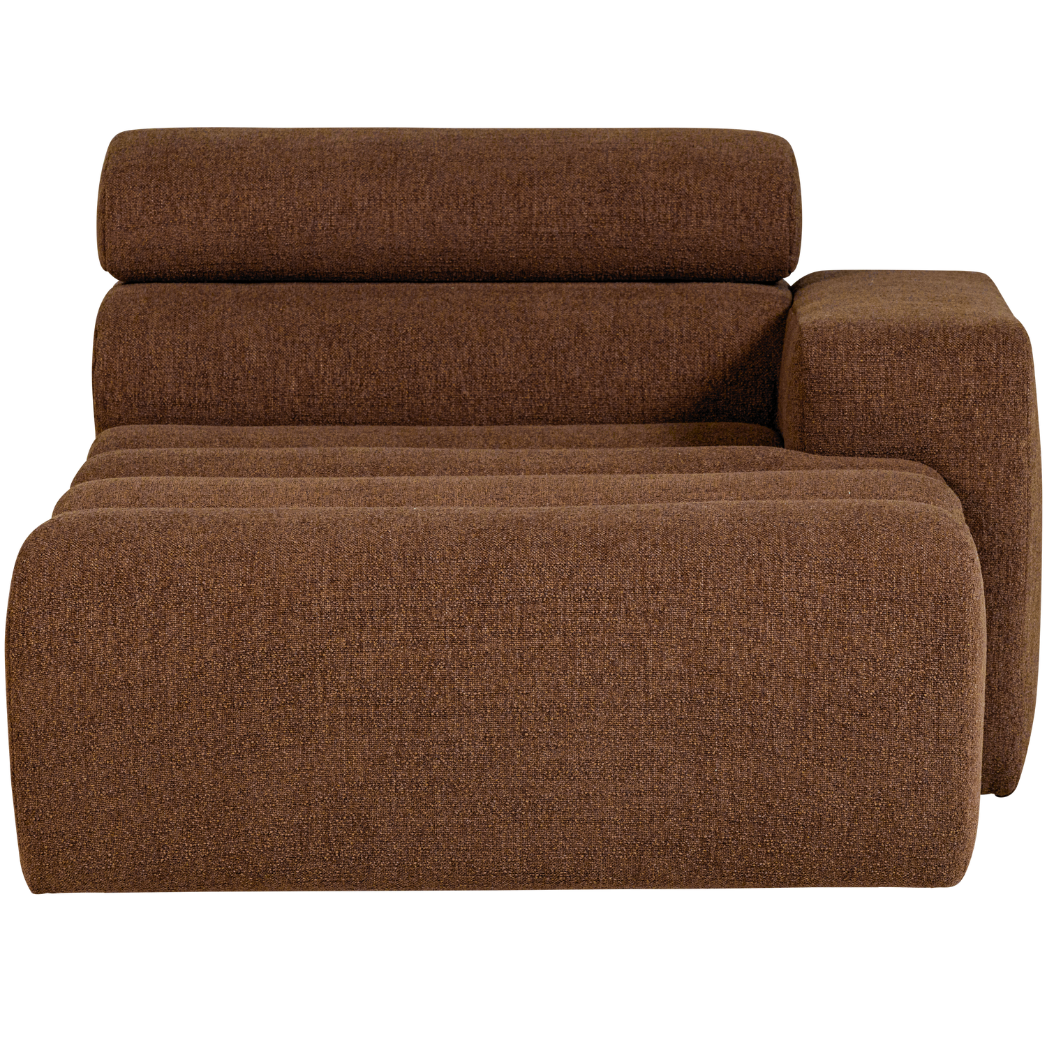 NOVI CHAISE LONGUE ELEMENT RECHTS BOUCLE MOKKABRAUN